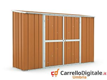 Casetta lamiera per esterno 307x100 legno chiaro