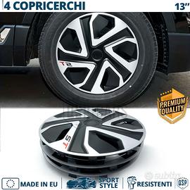 4 Copricerchi per PEUGEOT 13'' Silver e Nere ST