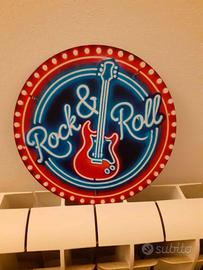 Arte Murale Rotonda in Ferro GUITAR rock