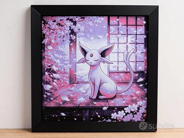 Quadro Espeon Pokémon 20x20 cm 