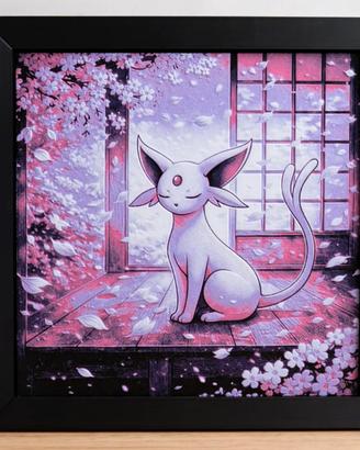 Quadro Espeon Pokémon 20x20 cm 
