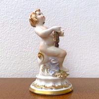 CAPODIMONTE antico Angelo con la Lira