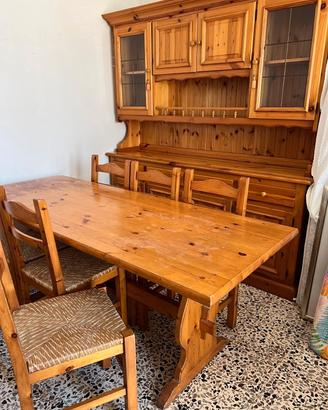 arredamento completo /soggiorno in pino massello 
