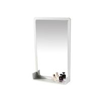 Grande specchio con ripiano bianco