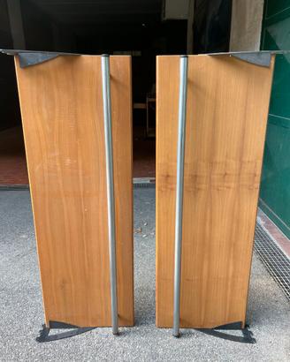 2 Mensole Negozio Legno Barra Acciaio Appendiabiti