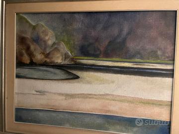 Paesaggio Marino / Scogliera Incorniciato 120x80