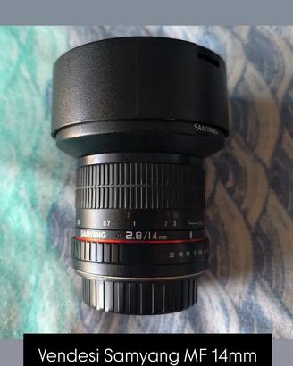 Obiettivo SAMYANG MF 14mm F/2.8 (attacco CANON EF)