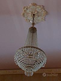 Lampadario a “Mongolfiera” in Cristallo – Anni ’60