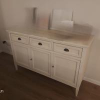 Credenza bianca in legno massello