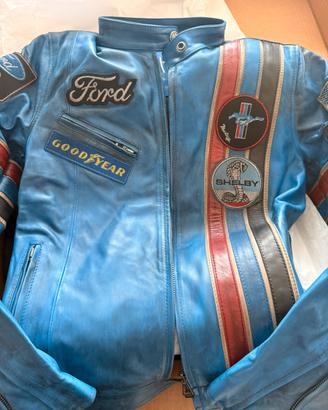 Giacca Vintage in Pelle Moto