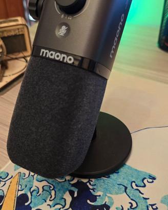 Microfono RGB Wireless o USB Maono PD100W 