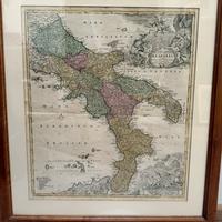 Quadro d’Epoca - Mappa Regno di Napoli 1720