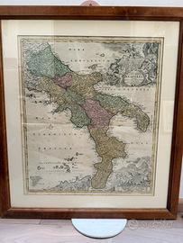 Quadro d’Epoca - Mappa Regno di Napoli 1720