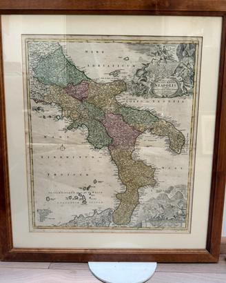 Quadro d’Epoca - Mappa Regno di Napoli 1720