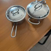 2 pentole in acciaio