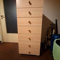 Settimanale Mibb 7 cassetti in legno chiaro