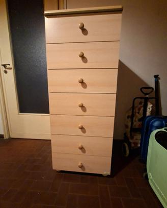 Settimanale Mibb 7 cassetti in legno chiaro