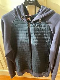 Felpa uomo Colmar taglia M blu con davanti nylon