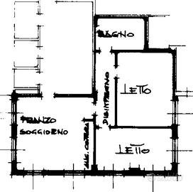 Appartamento semi arredato con due camere