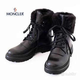 Moncler patty leather combat boots EU35