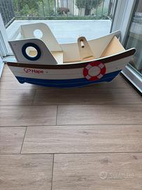 Barca dondolo Hape originale perfetta in legno