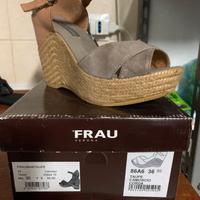 Zeppe -sandalo FRAU Verona n. 36 taupe in camoscio