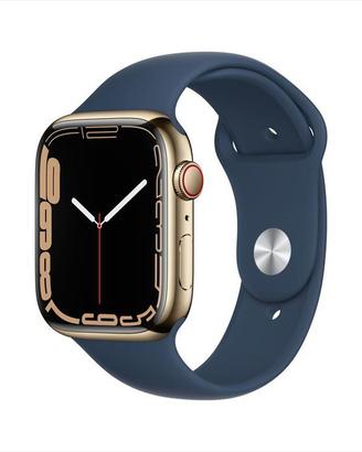 Apple Watch 7 46 cellular oro/acciaio vetro zaffir
