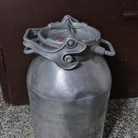 Bidone latte in alluminio vintage 