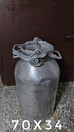 Bidone latte in alluminio vintage 