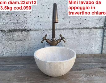 Mini piccolo lavabo lavandino lavamani in pietra