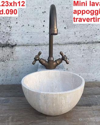 Mini piccolo lavabo lavandino lavamani in pietra
