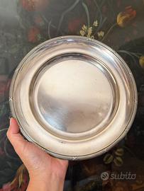 Piatto GAB NS ALP argentato vintage 23 cm