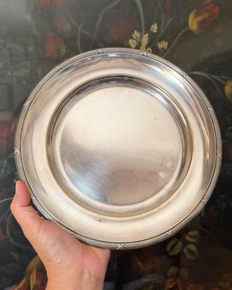 Piatto GAB NS ALP argentato vintage 23 cm