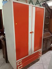 Armadio due ante arancione 185x120