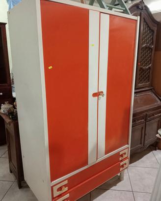 Armadio due ante arancione 185x120