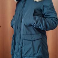 Cappotto Parka Armani Jeans nero con pelliccia