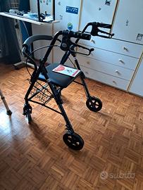 Deambulatore rollator in alluminio