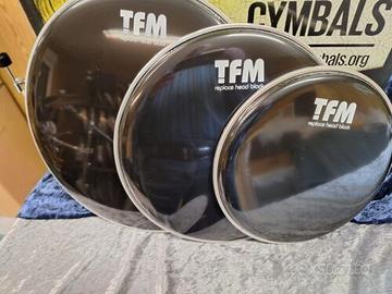 3 Pelli Batteria Nere Nuove 10-12-14