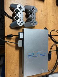 Sony PlayStation 2 PS2 FAT SILVER + Joystick