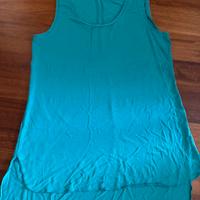 Canotta elasticizzata asimmetrica verde