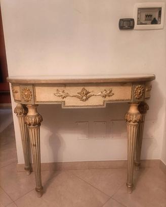 Consolle a semiluna in stile Luigi XVI