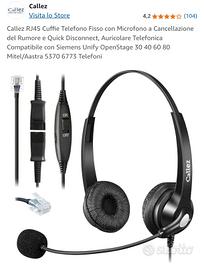 Auricolare con microfono per Call Center