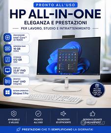 PC NUOVO HP AIO 24”,Ultima Gen,16Gb/512Gb