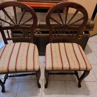 coppia sedie a raggiera vintage