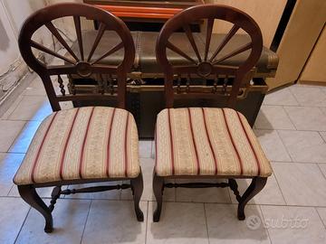 coppia sedie a raggiera vintage