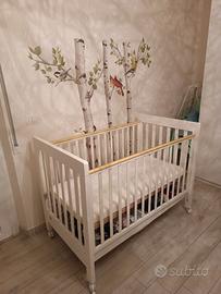 Lettino legno sponde Pali