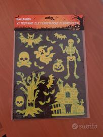 Vetrofanie elettrostatiche fluorescenti Halloween 