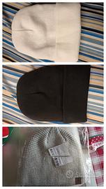 set 3 cappelli berretto inverno unisex