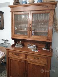 credenza con vetrina+ madia in ciliegio