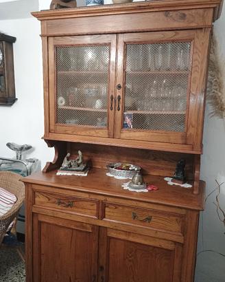 credenza con vetrina+ madia in ciliegio